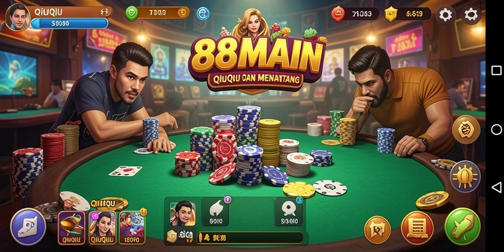 Tampilan gameplay QiuQiu yang menarik di 88MAIN.