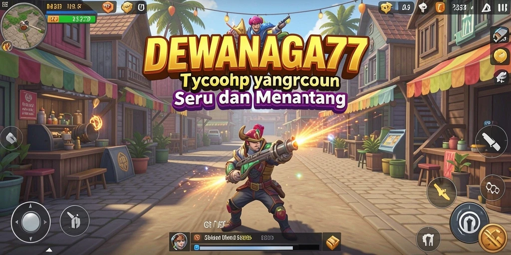 Tampilan gameplay DEWANAGA77 dengan pengelolaan bisnis yang intens.