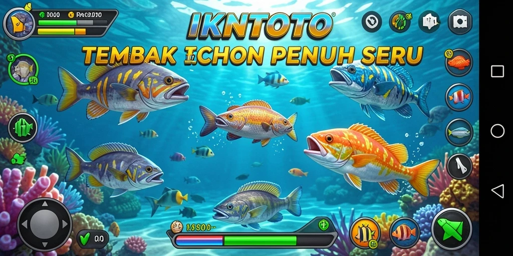 Tampilan gameplay seru dalam IKNTOTO saat menembak ikan.