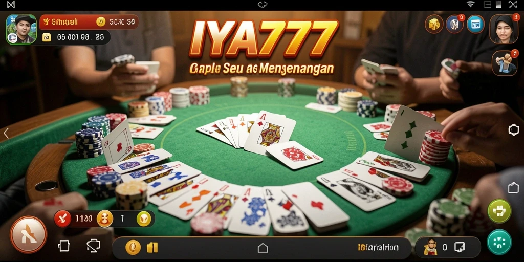 Tampilan gameplay Gaple yang menarik dan interaktif di IYA777.