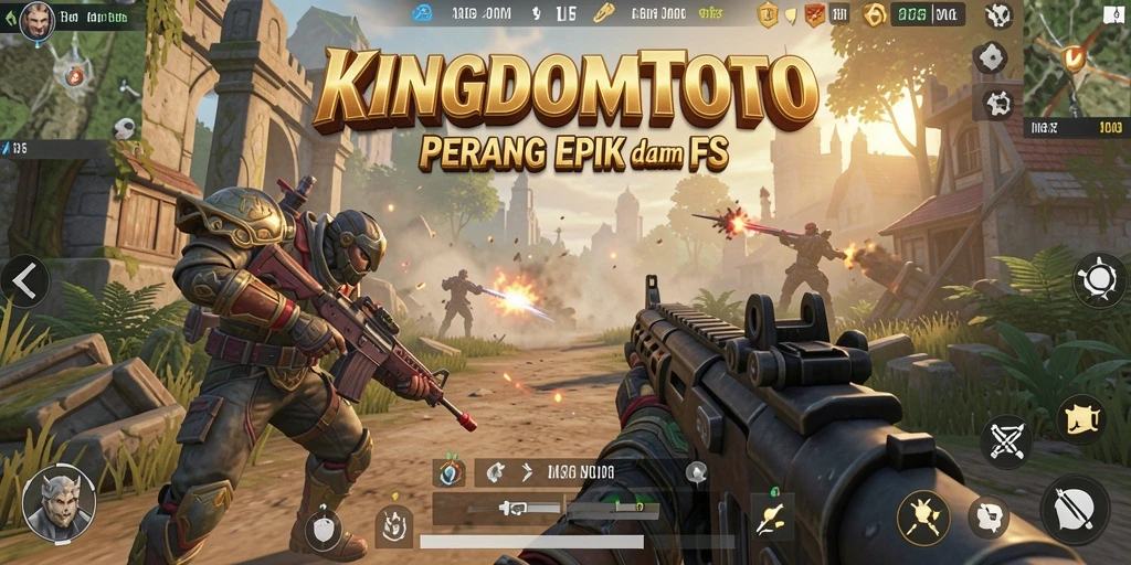 Tampilan seru dari gameplay KINGDOMTOTO dalam pertempuran FPS.