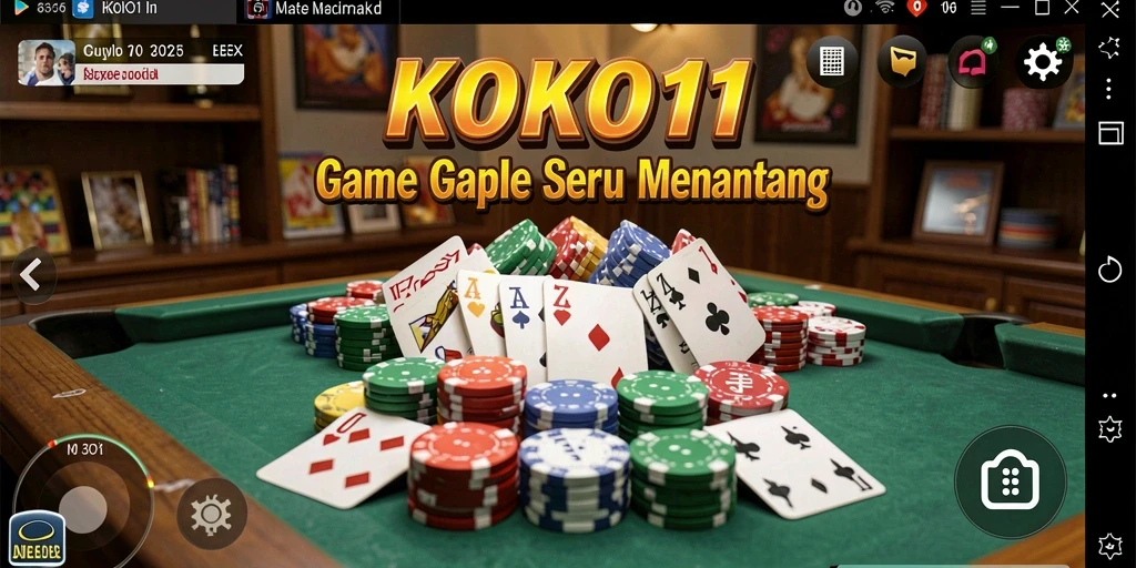 Tampilan gameplay KOKO11 yang menarik dengan kartu Gaple.
