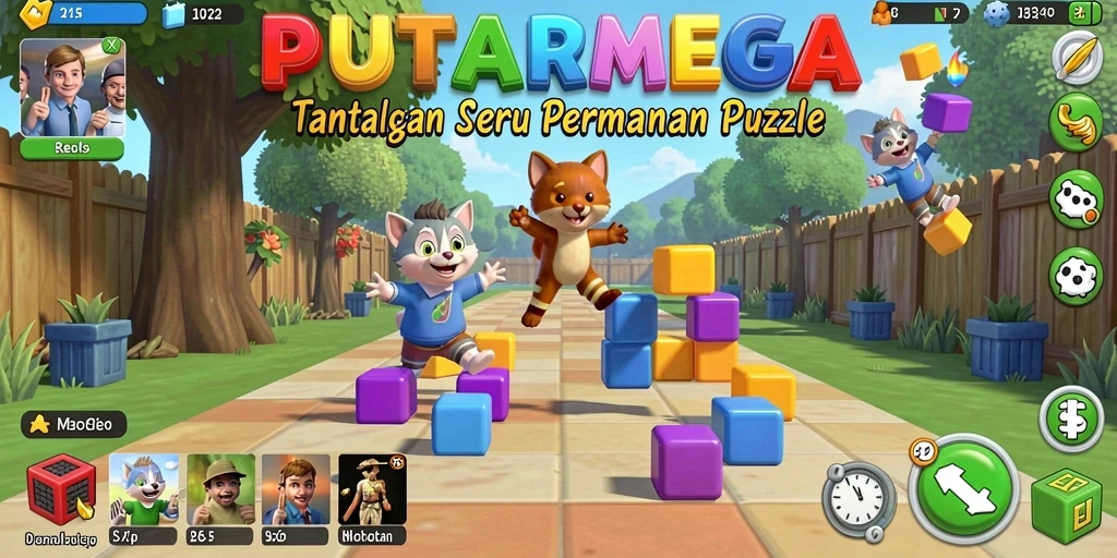 Tampilan menarik dari gameplay PUTARMEGA yang penuh teka-teki.