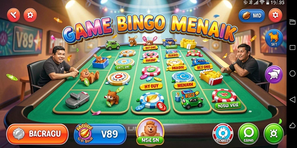 Screenshot V89 menampilkan gameplay seru dan interaktif Bingo.